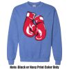 Adult Heavy Blend Heather Royal or Red 60/40 Fleece Crew (S) Thumbnail