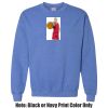 Adult Heavy Blend Heather Royal or Red 60/40 Fleece Crew (S) Thumbnail