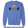 Adult Heavy Blend Heather Royal or Red 60/40 Fleece Crew (S) Thumbnail