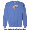 Adult Heavy Blend Heather Royal or Red 60/40 Fleece Crew (S) Thumbnail