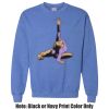 Adult Heavy Blend Heather Royal or Red 60/40 Fleece Crew (S) Thumbnail