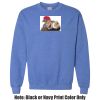Adult Heavy Blend Heather Royal or Red 60/40 Fleece Crew (S) Thumbnail