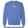 Adult Heavy Blend Heather Royal or Red 60/40 Fleece Crew (S) Thumbnail