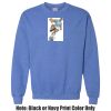 Adult Heavy Blend Heather Royal or Red 60/40 Fleece Crew (S) Thumbnail