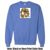 Adult Heavy Blend Heather Royal or Red 60/40 Fleece Crew (S) Thumbnail