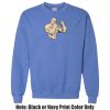 Adult Heavy Blend Heather Royal or Red 60/40 Fleece Crew (S) Thumbnail