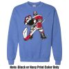 Adult Heavy Blend Heather Royal or Red 60/40 Fleece Crew (S) Thumbnail