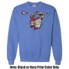 Adult Heavy Blend Heather Royal or Red 60/40 Fleece Crew (S) Thumbnail