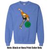 Adult Heavy Blend Heather Royal or Red 60/40 Fleece Crew (S) Thumbnail