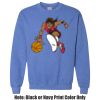 Adult Heavy Blend Heather Royal or Red 60/40 Fleece Crew (S) Thumbnail