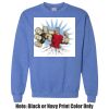 Adult Heavy Blend Heather Royal or Red 60/40 Fleece Crew (S) Thumbnail