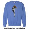 Adult Heavy Blend Heather Royal or Red 60/40 Fleece Crew (S) Thumbnail