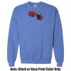 Adult Heavy Blend Heather Royal or Red 60/40 Fleece Crew (S) Thumbnail