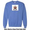 Adult Heavy Blend Heather Royal or Red 60/40 Fleece Crew (S) Thumbnail