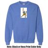Adult Heavy Blend Heather Royal or Red 60/40 Fleece Crew (S) Thumbnail
