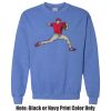 Adult Heavy Blend Heather Royal or Red 60/40 Fleece Crew (S) Thumbnail