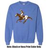 Adult Heavy Blend Heather Royal or Red 60/40 Fleece Crew (S) Thumbnail