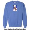 Adult Heavy Blend Heather Royal or Red 60/40 Fleece Crew (S) Thumbnail