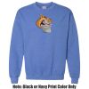 Adult Heavy Blend Heather Royal or Red 60/40 Fleece Crew (S) Thumbnail