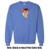 Adult Heavy Blend Heather Royal or Red 60/40 Fleece Crew (S) Thumbnail