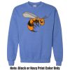 Adult Heavy Blend Heather Royal or Red 60/40 Fleece Crew (S) Thumbnail