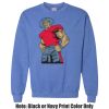 Adult Heavy Blend Heather Royal or Red 60/40 Fleece Crew (S) Thumbnail