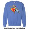 Adult Heavy Blend Heather Royal or Red 60/40 Fleece Crew (S) Thumbnail