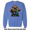 Adult Heavy Blend Heather Royal or Red 60/40 Fleece Crew (S) Thumbnail