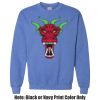Adult Heavy Blend Heather Royal or Red 60/40 Fleece Crew (S) Thumbnail