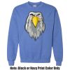 Adult Heavy Blend Heather Royal or Red 60/40 Fleece Crew (S) Thumbnail