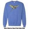 Adult Heavy Blend Heather Royal or Red 60/40 Fleece Crew (S) Thumbnail