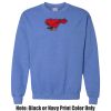 Adult Heavy Blend Heather Royal or Red 60/40 Fleece Crew (S) Thumbnail