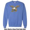 Adult Heavy Blend Heather Royal or Red 60/40 Fleece Crew (S) Thumbnail