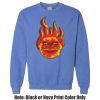 Adult Heavy Blend Heather Royal or Red 60/40 Fleece Crew (S) Thumbnail