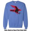 Adult Heavy Blend Heather Royal or Red 60/40 Fleece Crew (S) Thumbnail
