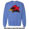 Adult Heavy Blend Heather Royal or Red 60/40 Fleece Crew (S) Thumbnail
