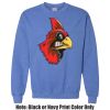 Adult Heavy Blend Heather Royal or Red 60/40 Fleece Crew (S) Thumbnail