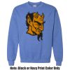 Adult Heavy Blend Heather Royal or Red 60/40 Fleece Crew (S) Thumbnail