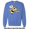 Adult Heavy Blend Heather Royal or Red 60/40 Fleece Crew (S) Thumbnail