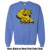 Adult Heavy Blend Heather Royal or Red 60/40 Fleece Crew (S) Thumbnail