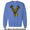 Adult Heavy Blend Heather Royal or Red 60/40 Fleece Crew (S) Thumbnail