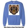 Adult Heavy Blend Heather Royal or Red 60/40 Fleece Crew (S) Thumbnail