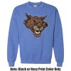 Adult Heavy Blend Heather Royal or Red 60/40 Fleece Crew (S) Thumbnail