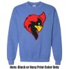 Adult Heavy Blend Heather Royal or Red 60/40 Fleece Crew (S) Thumbnail