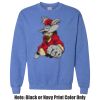 Adult Heavy Blend Heather Royal or Red 60/40 Fleece Crew (S) Thumbnail