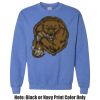 Adult Heavy Blend Heather Royal or Red 60/40 Fleece Crew (S) Thumbnail