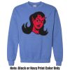 Adult Heavy Blend Heather Royal or Red 60/40 Fleece Crew (S) Thumbnail
