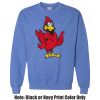 Adult Heavy Blend Heather Royal or Red 60/40 Fleece Crew (S) Thumbnail