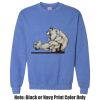 Adult Heavy Blend Heather Royal or Red 60/40 Fleece Crew (S) Thumbnail