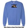 Adult Heavy Blend Heather Royal or Red 60/40 Fleece Crew (S) Thumbnail